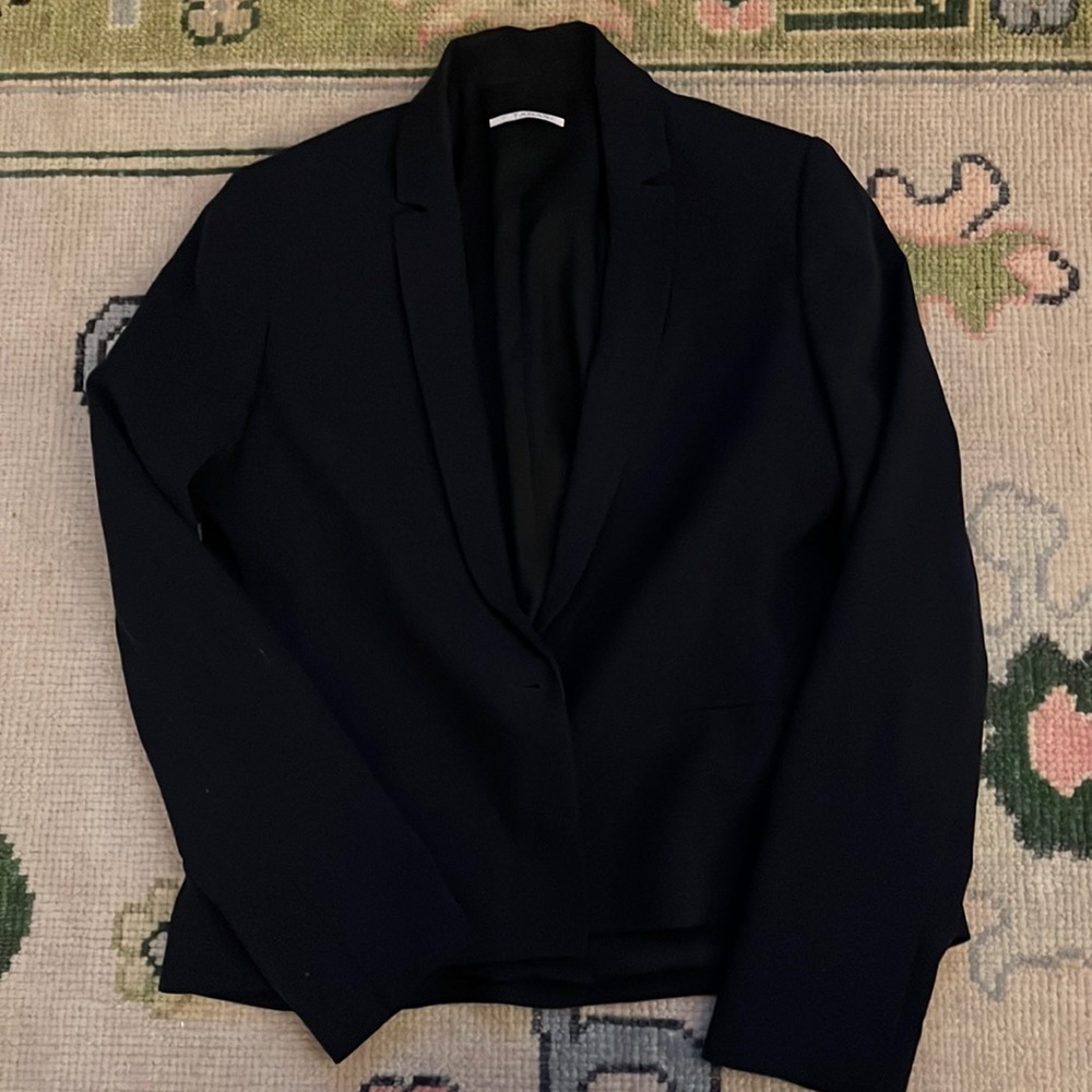 Tahari Navy Lined Blazer Size 10